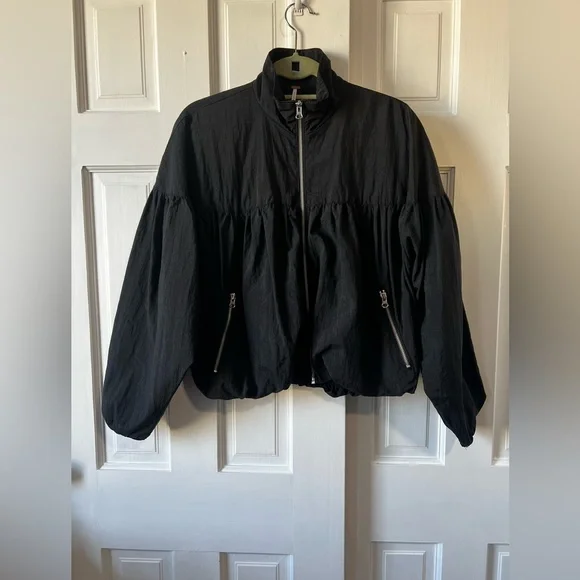 Free People Balloon Bomber Jacket women black Size XS - Picture 6 of 15